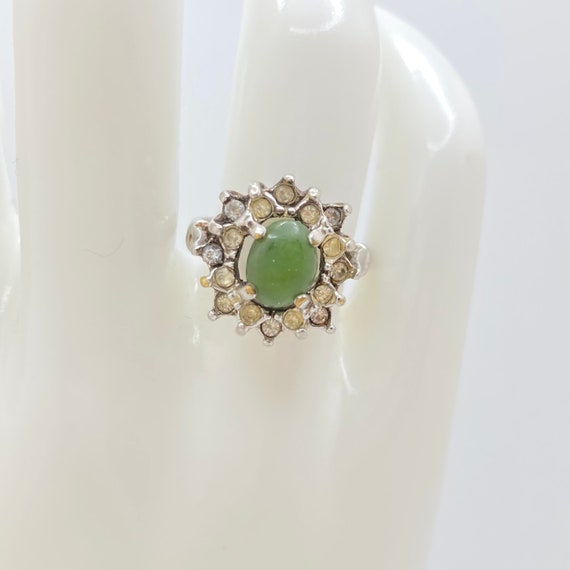 UNCAS Jade Ring - Size 7.5 vintage ring - image 3