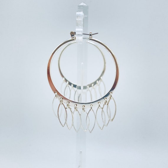 38mm Silver Tone Hoops - image 5