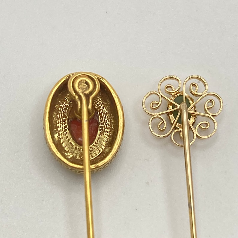Vintage Stick Pin - Napoleon Coin - Cameo zdjęcie 2