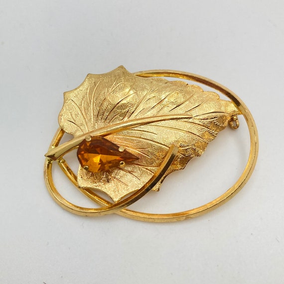 WESTERN GERMANY Golden Leaf Brooch - Etsy