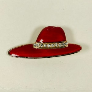 Red Hat Brooch - red hat pin - Red Hat Society