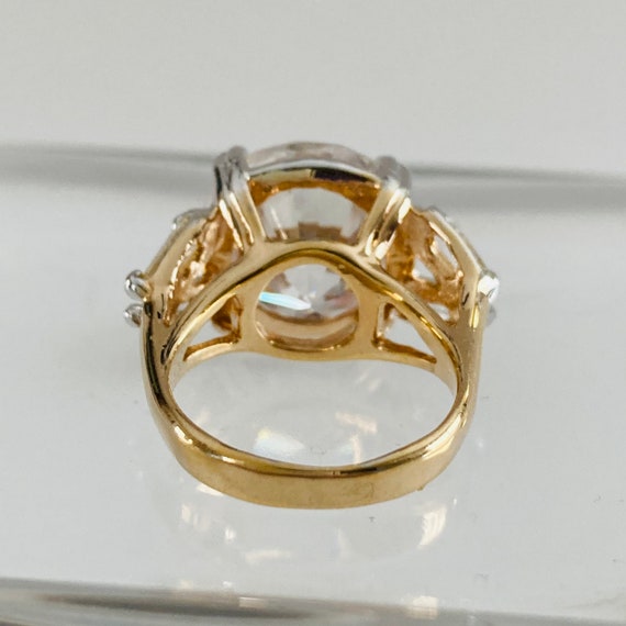 18K Gold HGE Ring - Size 5 Cocktail Ring - gold e… - image 9