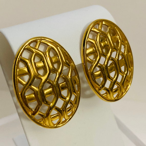 NAPIER Honeycomb Earrings - Gold Tone Napier
