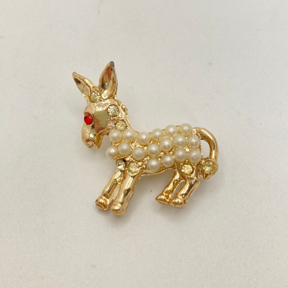 Pearly Donkey Pin - image 1