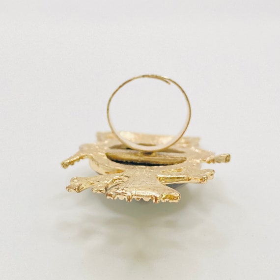 Huge Owl Statement Ring - extra large Owl Ring - … - image 10