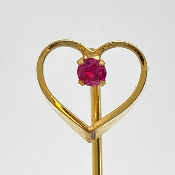 12K Yellow Gold Filled Heart Stick Pin
