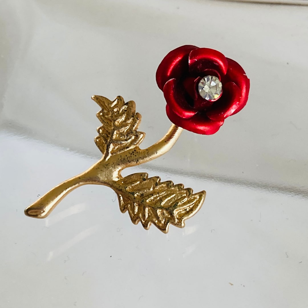Small Red Rose Pin Rose Lapel Pin Rose Tie Tac Red Rose - Etsy UK