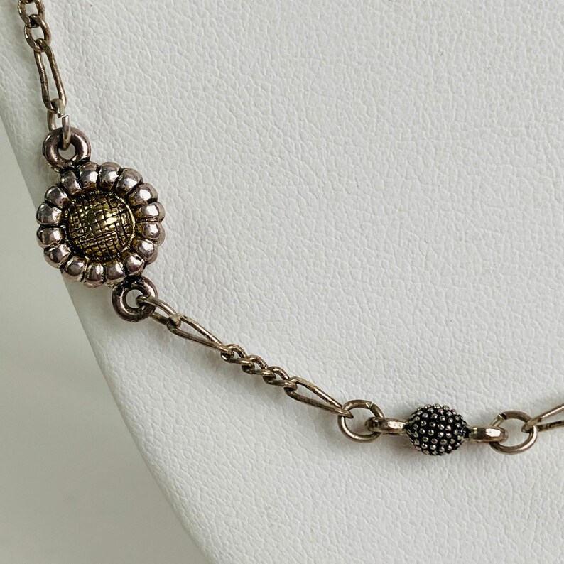 NAPIER Sunflower Necklace - Sunflower chain - 30 inch chain image 4