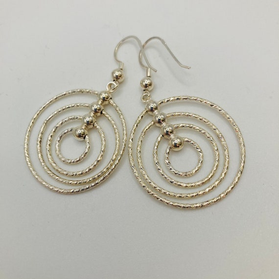 Sterling Silver Hoop earrings - Sterling Silver d… - image 6