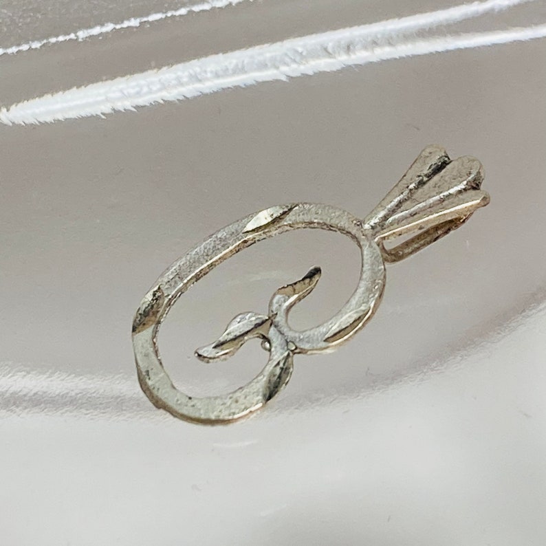 Alphabet Pendant 925 Sterling Silver Pendant vintage Letter C Sterling Pendant