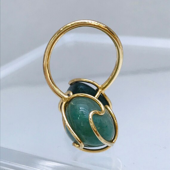Size 7 Jade green ring - Wire wrapped ring - image 10