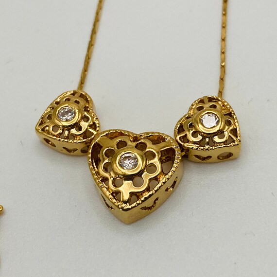 Golden Heart Slider Chain - 16 inch heart necklace