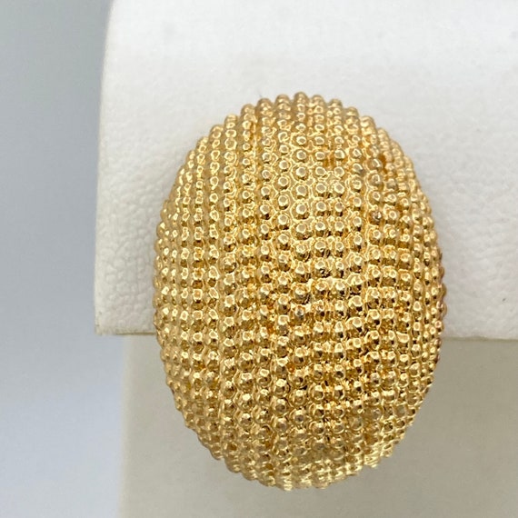 1960s SARAH COVENTRY GoldensTextured Earrings - c… - image 5