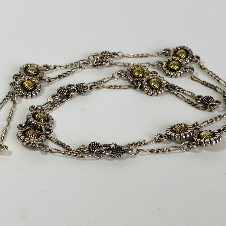 NAPIER Sunflower Necklace - Sunflower chain - 30 inch chain image 7