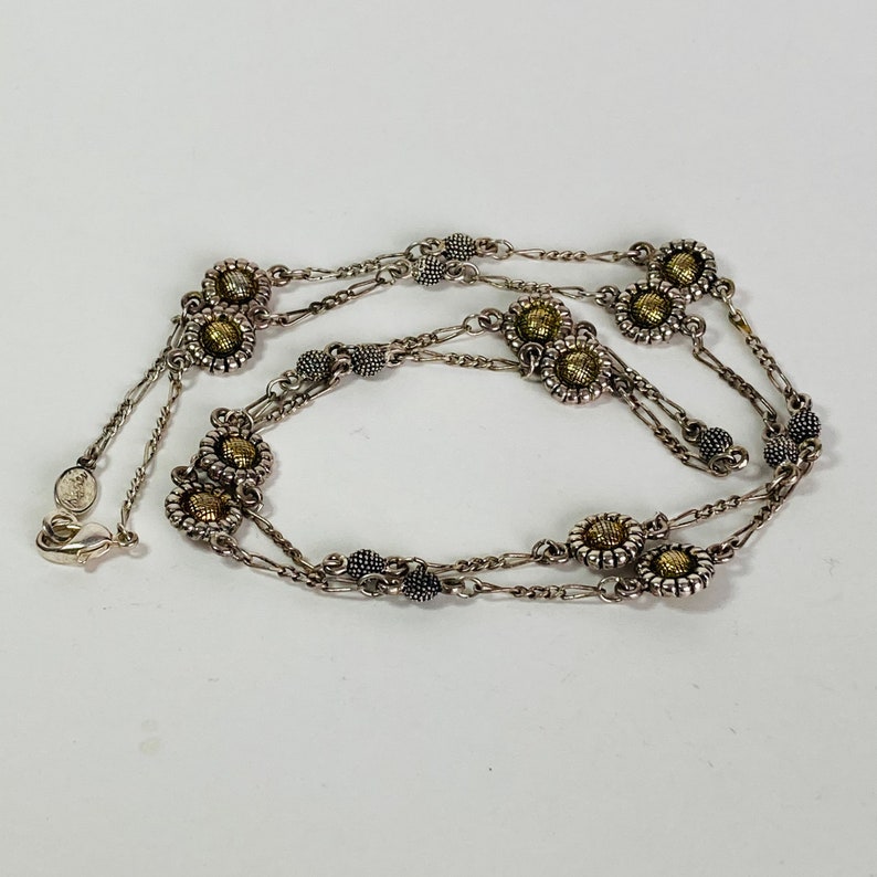 NAPIER Sunflower Necklace - Sunflower chain - 30 inch chain image 5