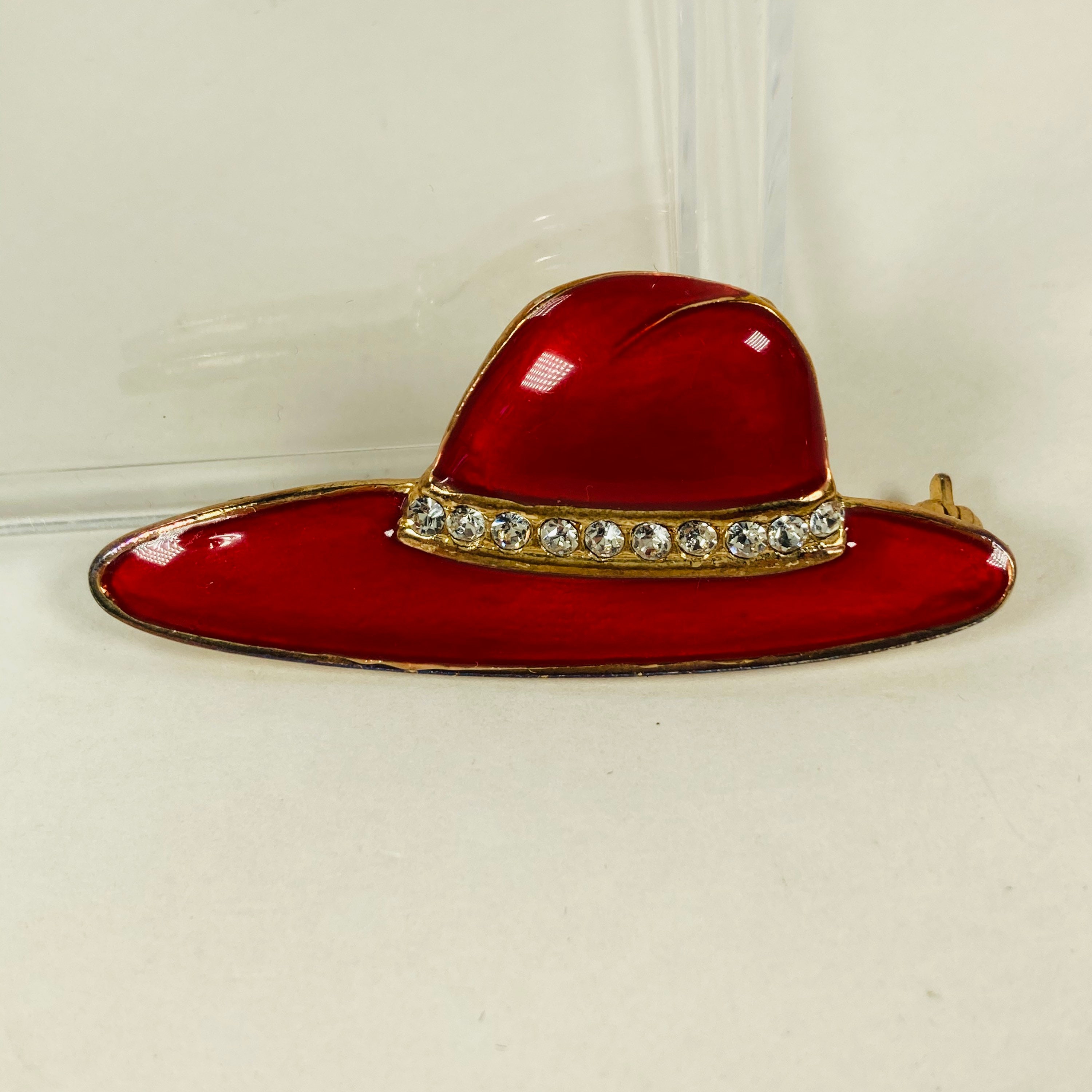 Red Hat Brooch - Red Hat Pin - Red Hat Society - Etsy display picture 2