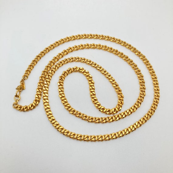 1960s MONET Gold Tone Curb Link Chain Etsy