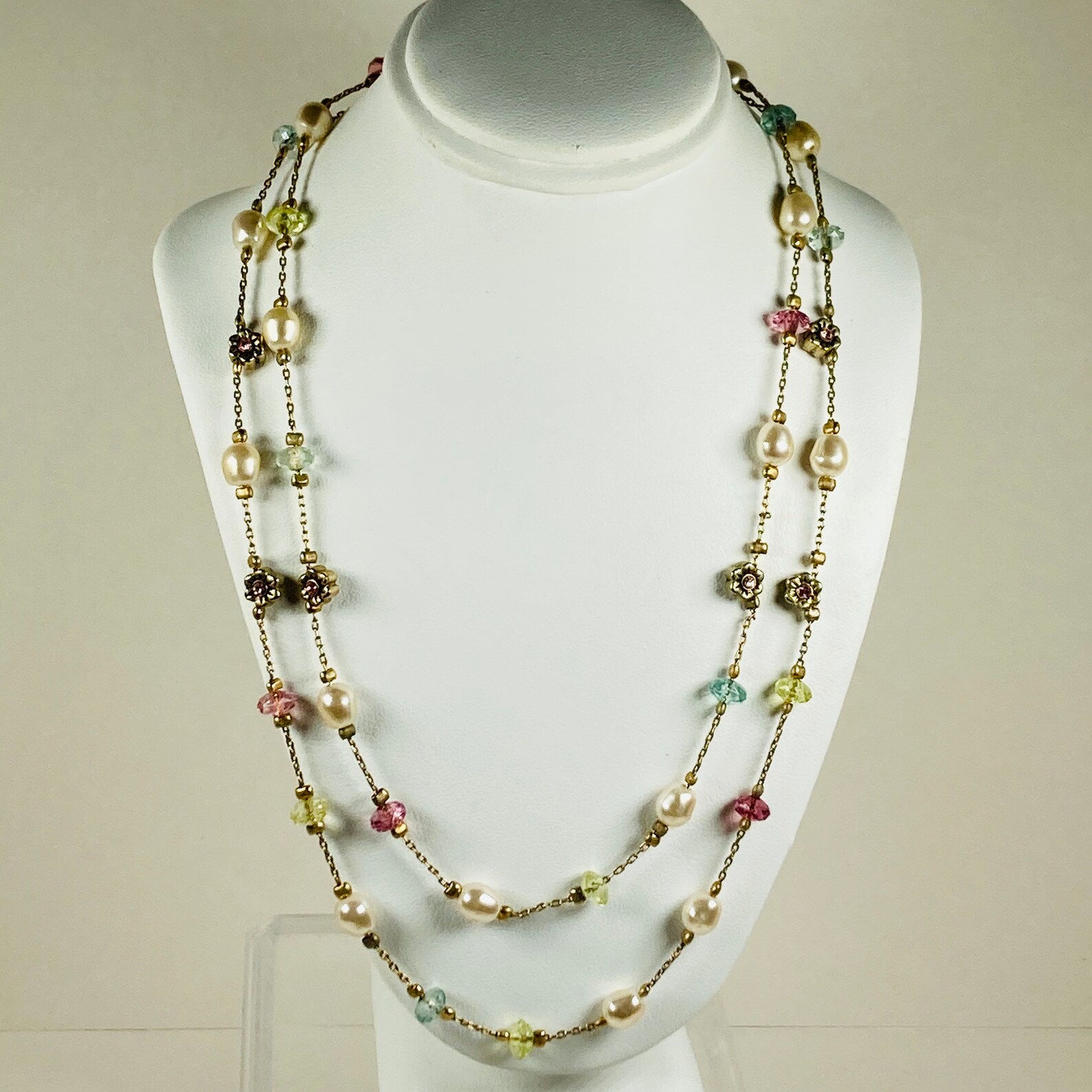 PREMIER DESIGNS Floral Necklace Two Strand Necklace - Etsy