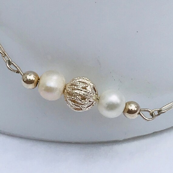 silver filigree bracelet - 925 Sterling Silver Link Bracelet - 8 inch bracelet