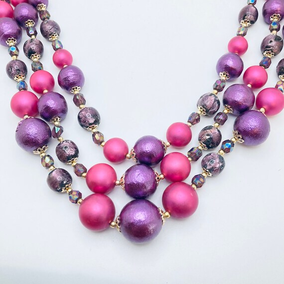JAPAN Purple Beaded Necklace