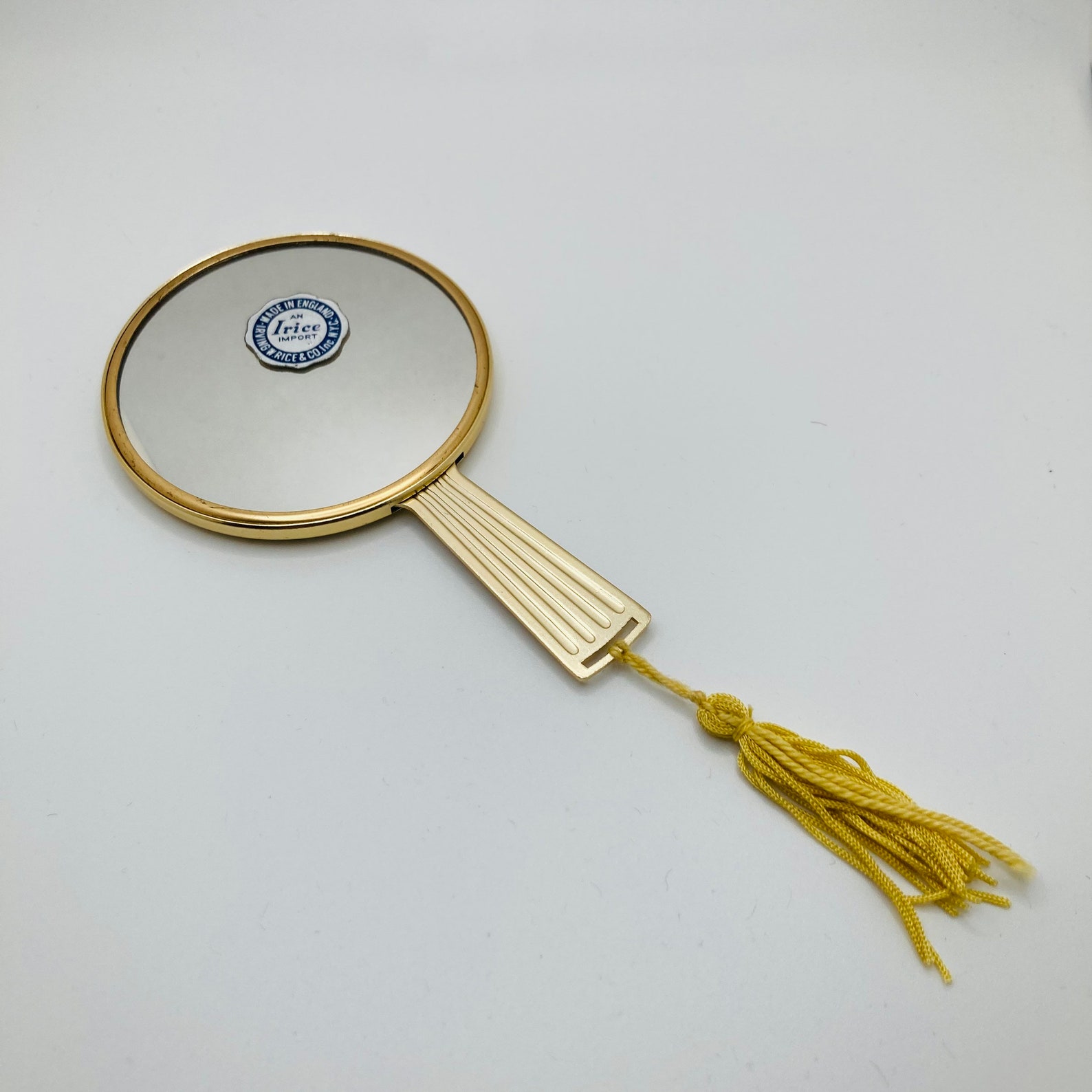 IRVING RICE & Co. Mirror Made in England Embroidered Style Etsy