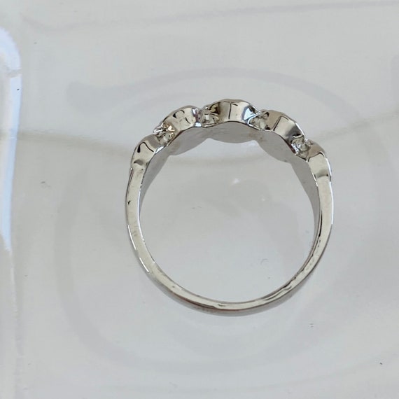 Size 8.5 Simulated Ruby Ring - Half Eternity Ring - image 8