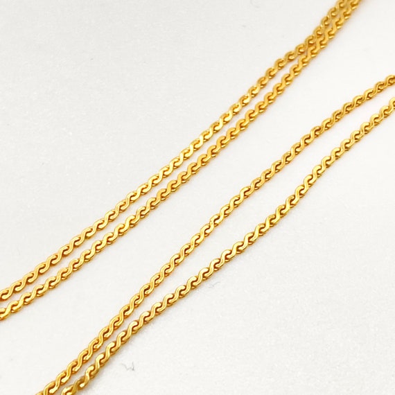 14K Gold Filled over Sterling Silver Chain - serp… - image 5