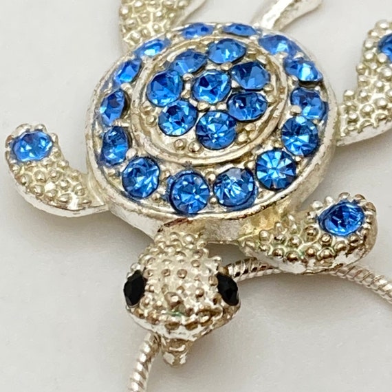 Blue Rhinestone Sea Turtle pendant - image 7