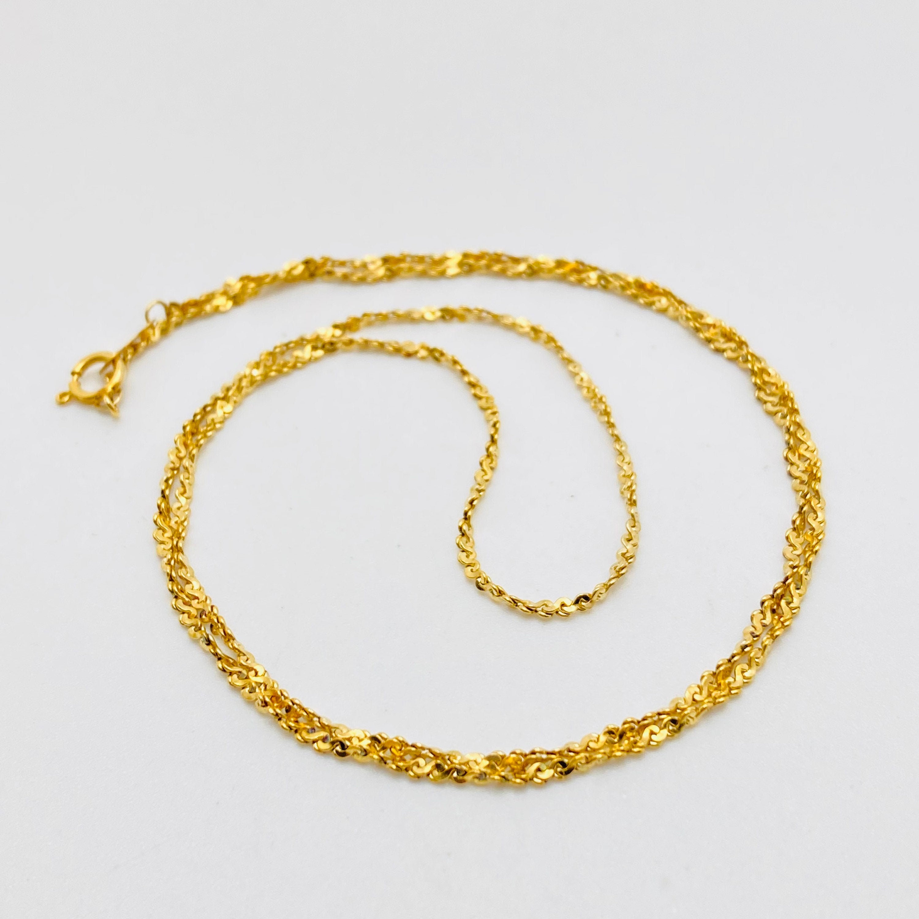 AJC Yellow Gold Serpentine Chain - 18 Inch 12k Gold Filled Chain