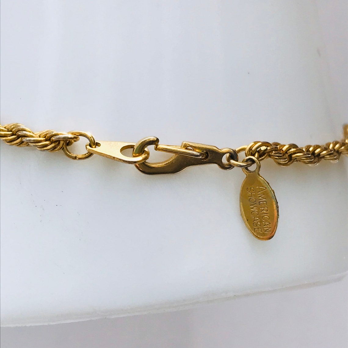 AMERICAN SHOWCASE Gold Tone Rope Chain Necklace and Bracelet Etsy