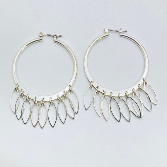38mm Silver Tone Hoops - image 1