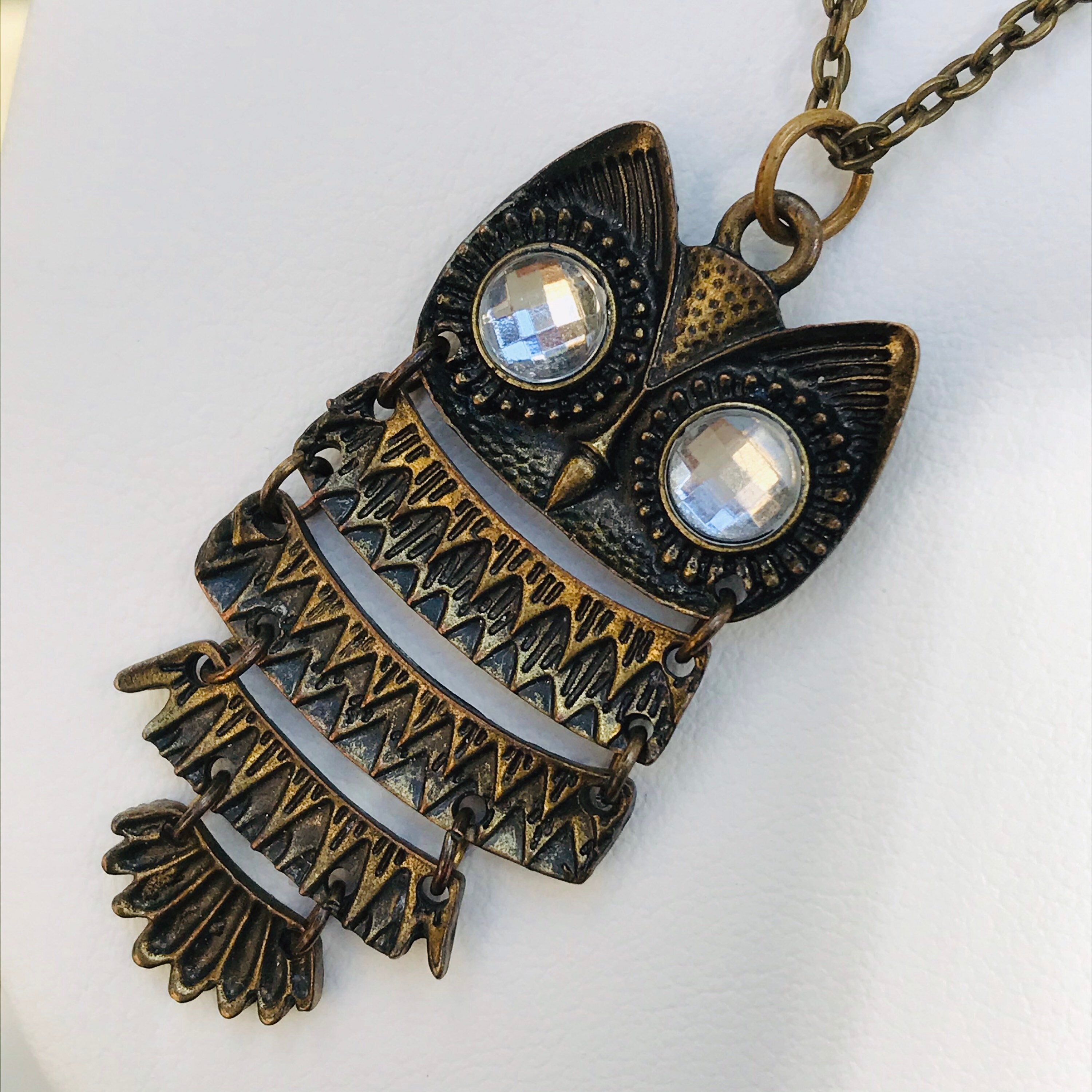 Buy Articulated Bronze Tone Owl Pendant 20 Inch Owl Necklace