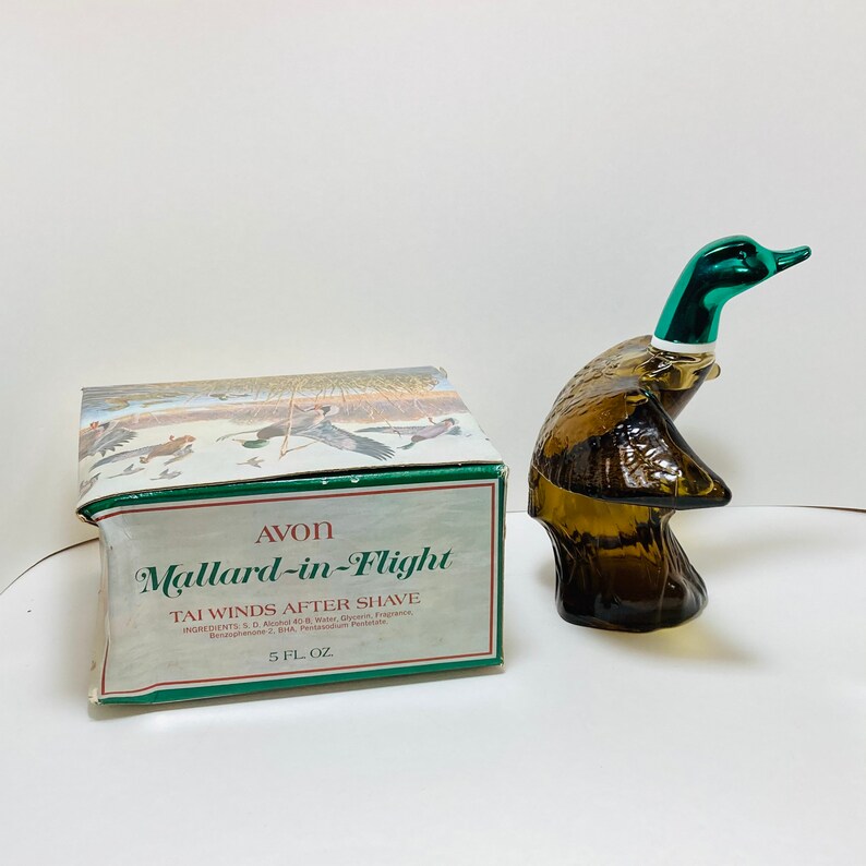 AVON Mallard in Flight Tai Winds After Shave 1970s Etsy