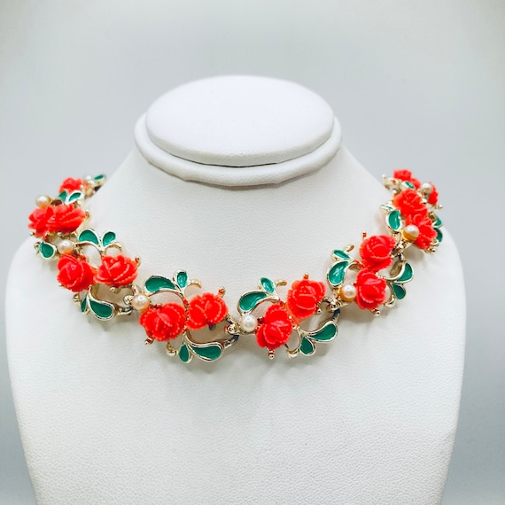 Rose Necklace -  Flower Necklace - image 1