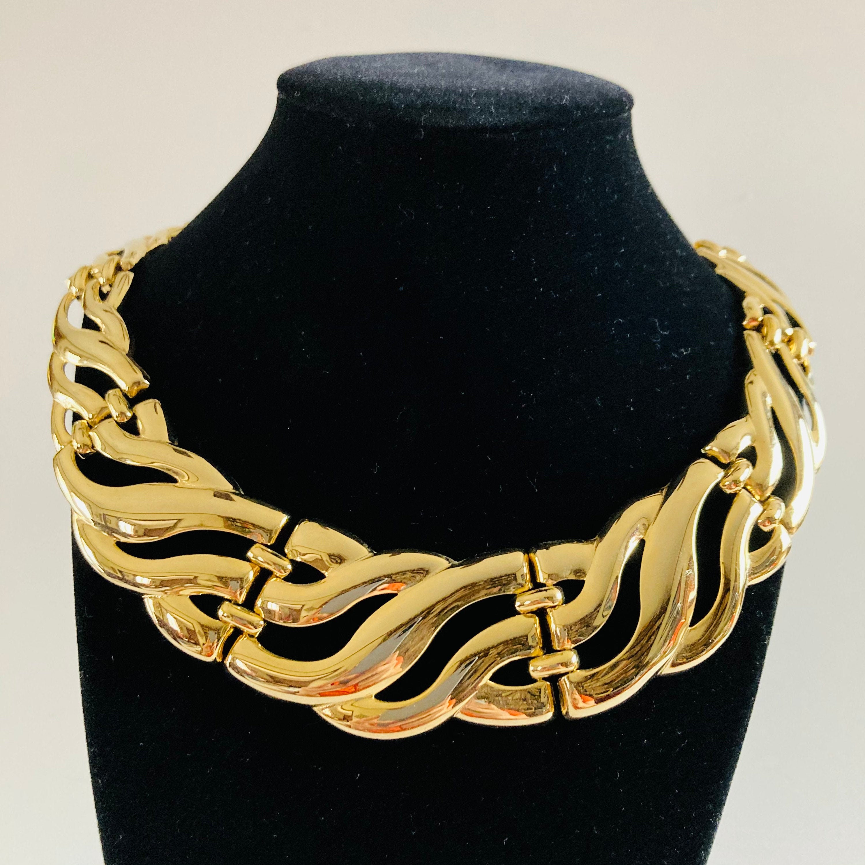 Golden Choker Chunky Choker Necklace 
