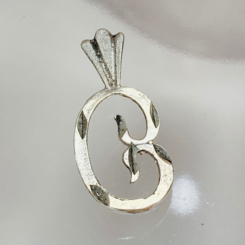 Alphabet Pendant 925 Sterling Silver Pendant vintage Letter C Sterling Pendant
