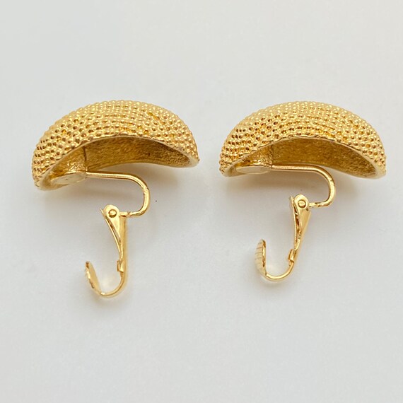 1960s SARAH COVENTRY GoldensTextured Earrings - c… - image 7