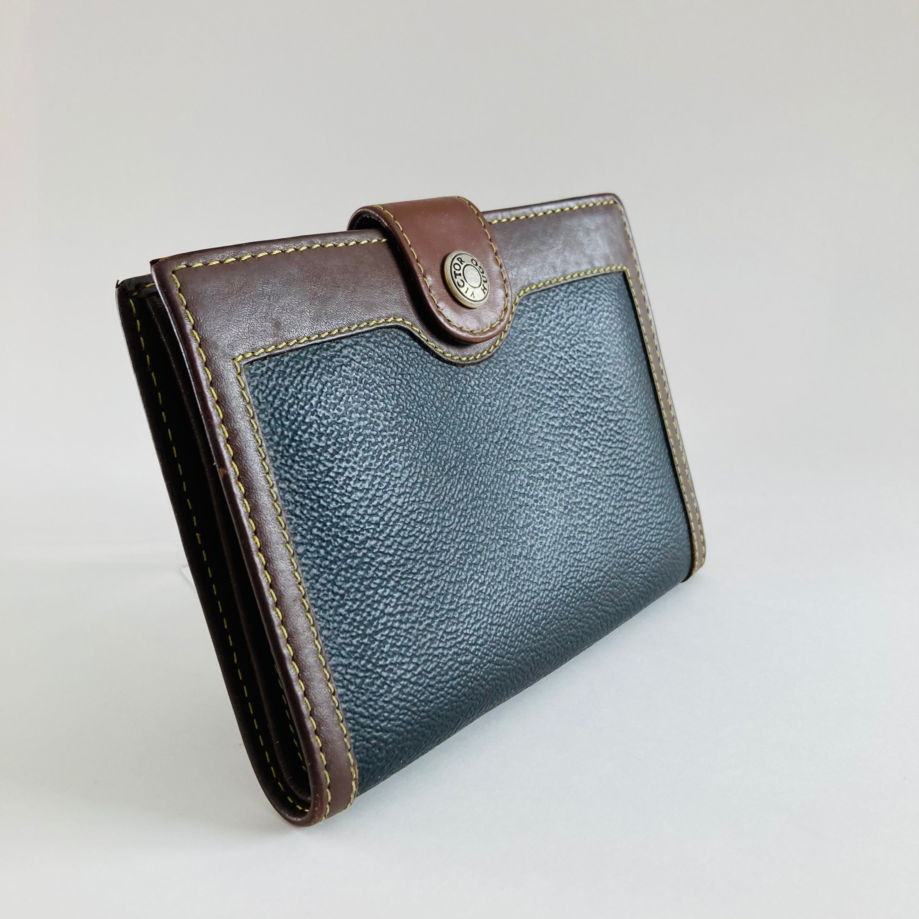 VICTOR HUGO Cartera Cuero monedero de marrón y Etsy