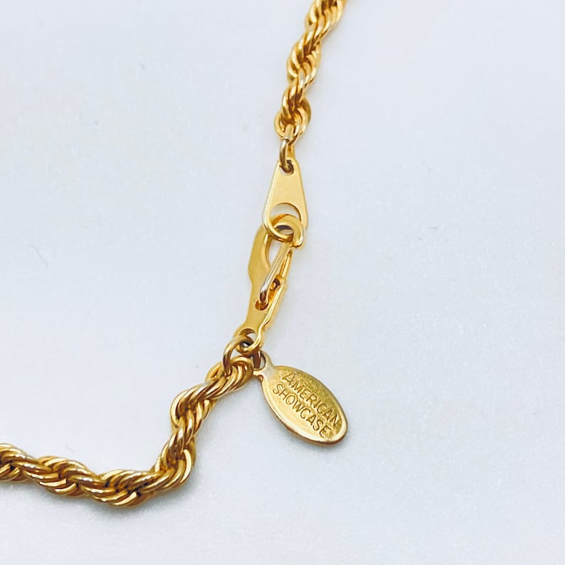 AMERICAN SHOWCASE Gold Tone Rope Chain Necklace 3mm Rope Etsy