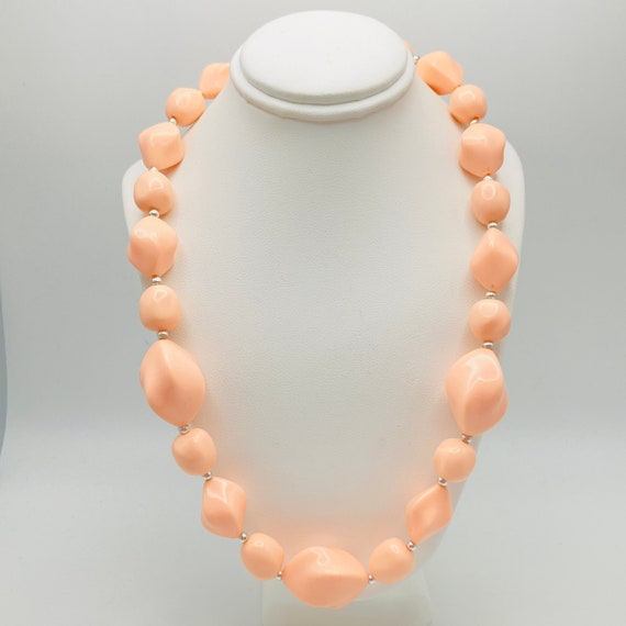 Pink Plastic Necklace - image 1