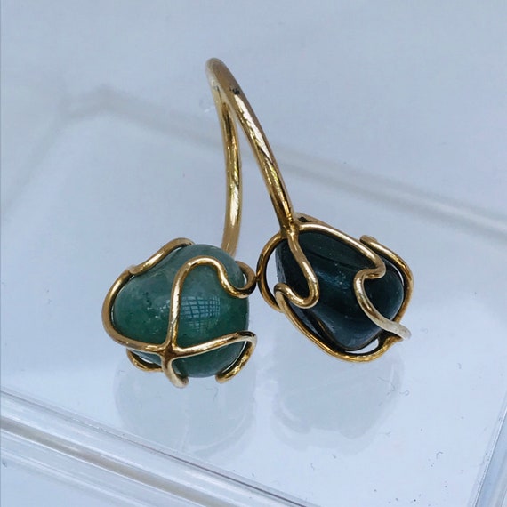 Size 7 Jade green ring - Wire wrapped ring - image 9