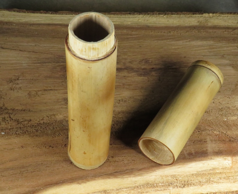 Unique Natural Bamboo Paint Brush Box | Pencil Case | Keepsake B