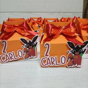 Box, Scatolina porta confetti, porta caramelle, tema Bing, compleanno, festa, kit immagine 4