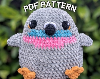 Crochet pigeon amigurumi pattern cute bird crochet pattern beginner amigurumi pigeon pattern bird lover animal lover crochet amigurumi PDF