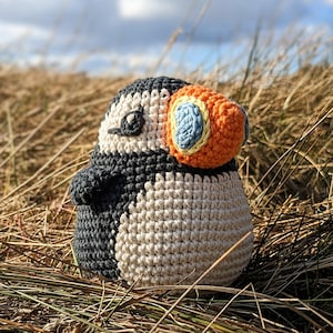 Prue the Puffin amigurumi pattern, crochet pattern, puffin pattern, puffin gift, puffin toy, puffin plush, amigurumi puffin, crochet puffin