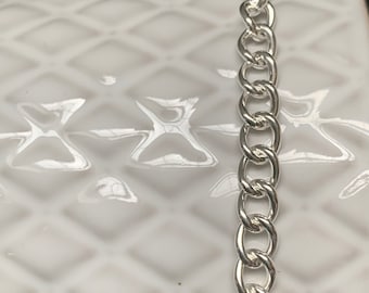 925 sterling silver wide curb link handmade chain bracelet | link bracelet | curb bracelet | sterling silver chain