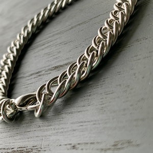 925 sterling silver wide twist curb link handmade chain bracelet | chunky bracelet | curb bracelet | sterling silver chain