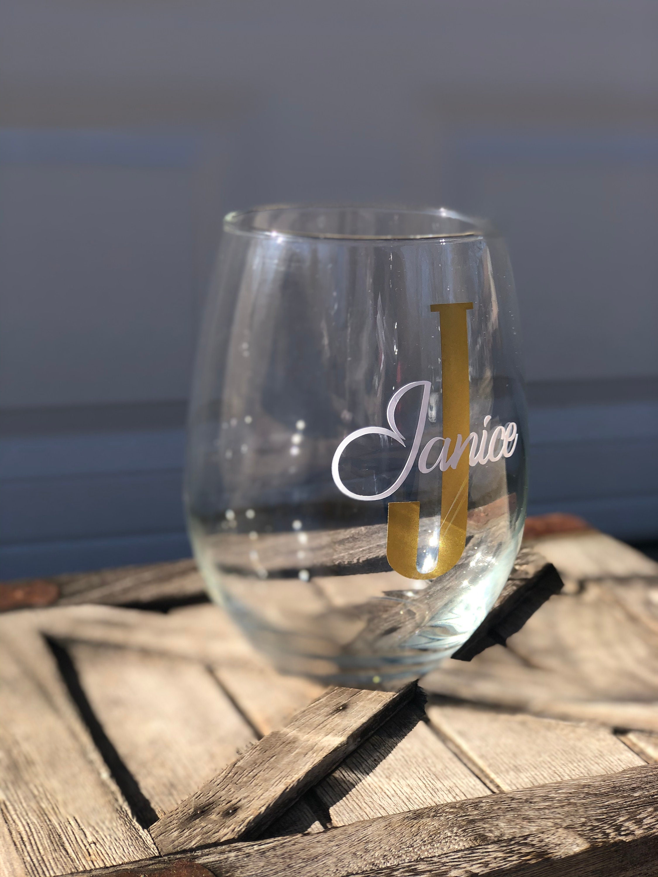 Custom Stemless Wine Glasses Etsy UK