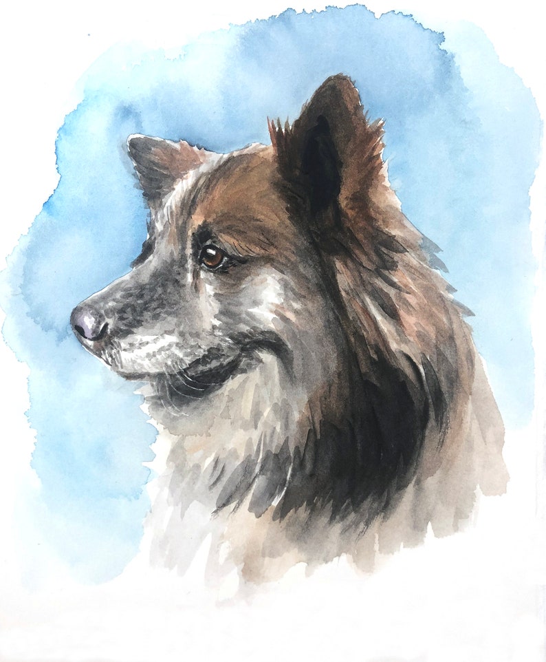 Custom Pet Portrait Watercolor Pet Painting From Photo Etsy