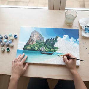 Custom Paint by Numbers Kit from Your Photo | Personalised Pet Portrait, Couple & Family Painting | Craft Kit for Adults image 4